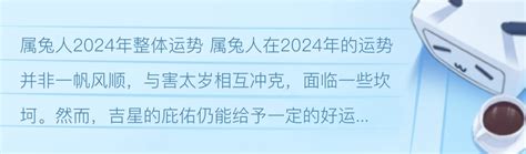 2024年 兔|2024年属兔人的全年运势 属兔人2024年每月运势及运程详解